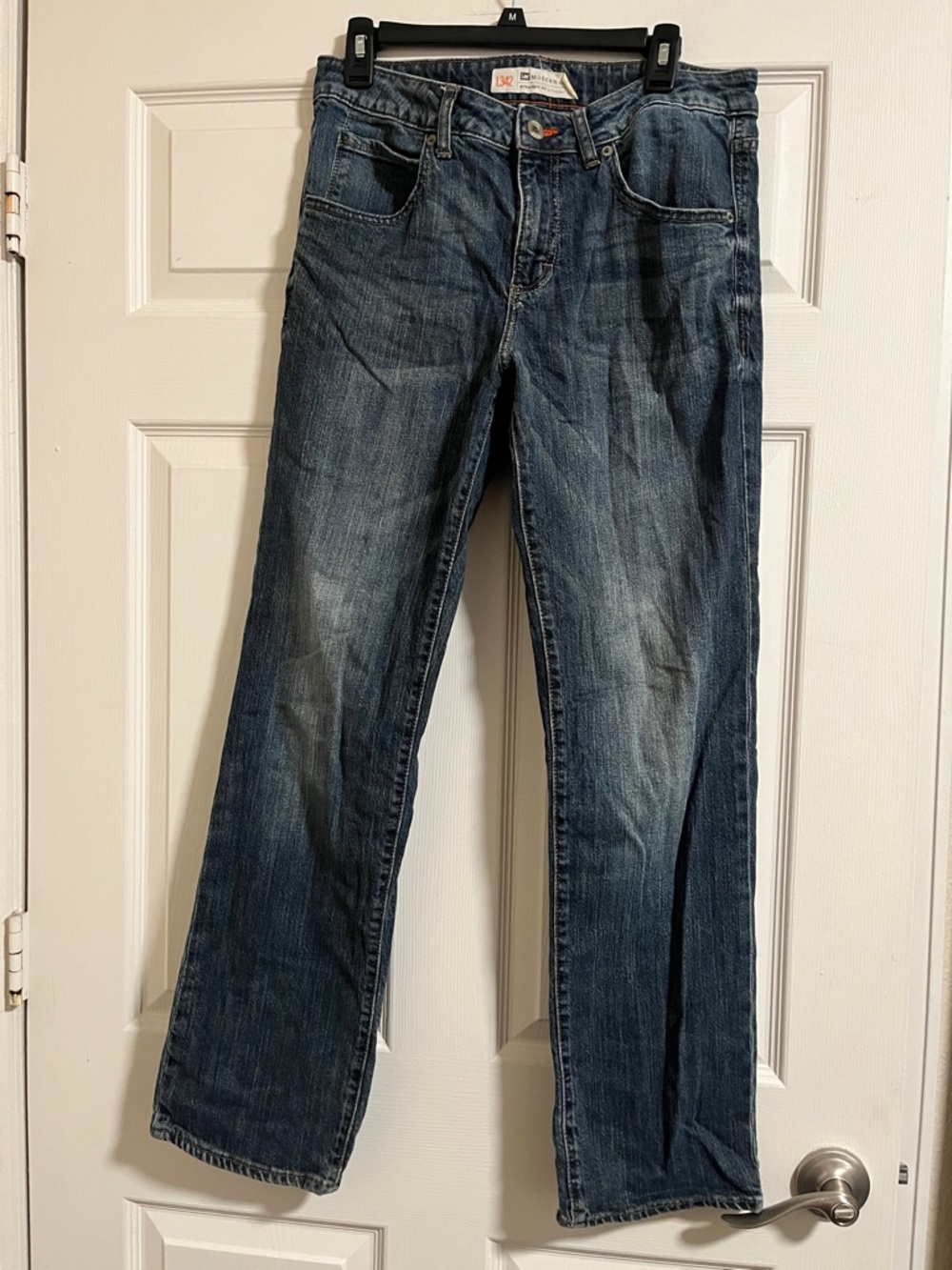 Lee Men's Straight Leg Dark Blue Washed Jeans